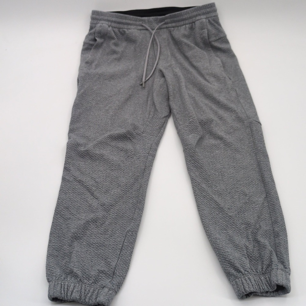 Lululemon Men's Textured Double Knit Cotton Joggers Pants Large Gray LM5AMHS L